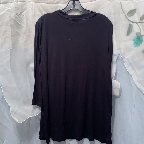 SPLASH JERSEY DEEP SCOOP NECK LNG SLV TOP SZ 1X - Picture 9 of 10